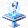 KOK程序麻将机品牌Logo-新国潮荧光绿麻将牌标识